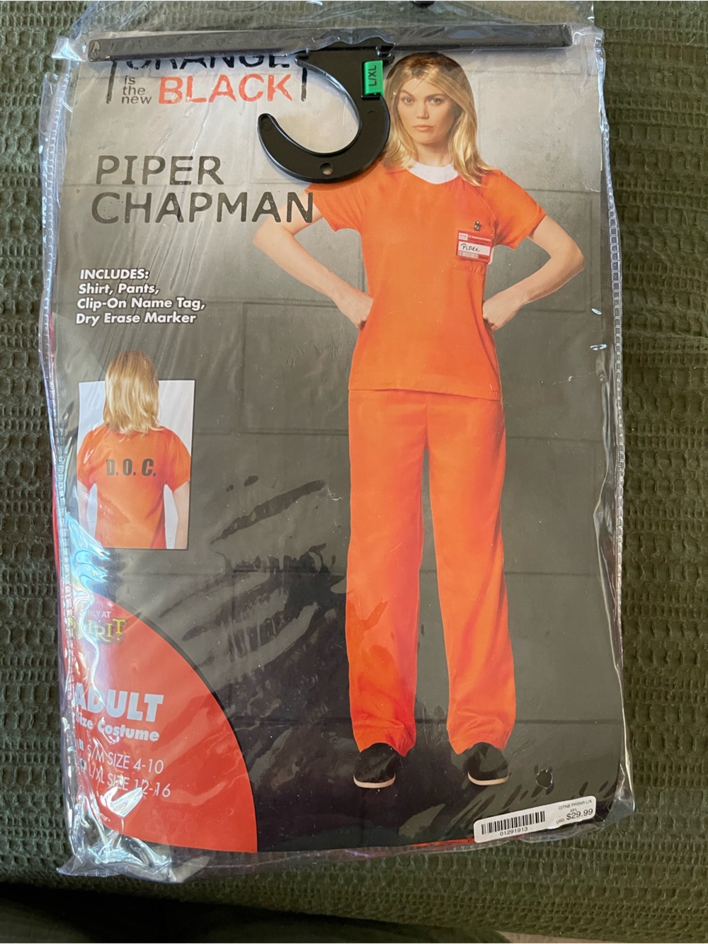 Orange 'Piper Chapman' Prison Jumpsuit Costume